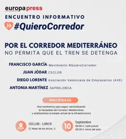 Lorca celebra este miércoles un desayuno empresarial del Movimiento '#Quiero Corredor'