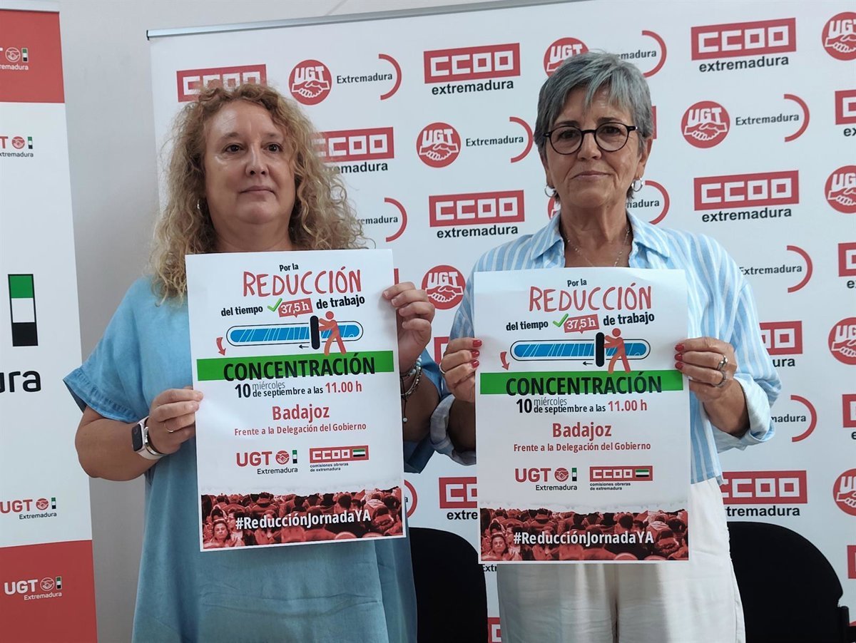 CCOO y UGT Extremadura se organizan para una movilización prolongada por la reducción de la