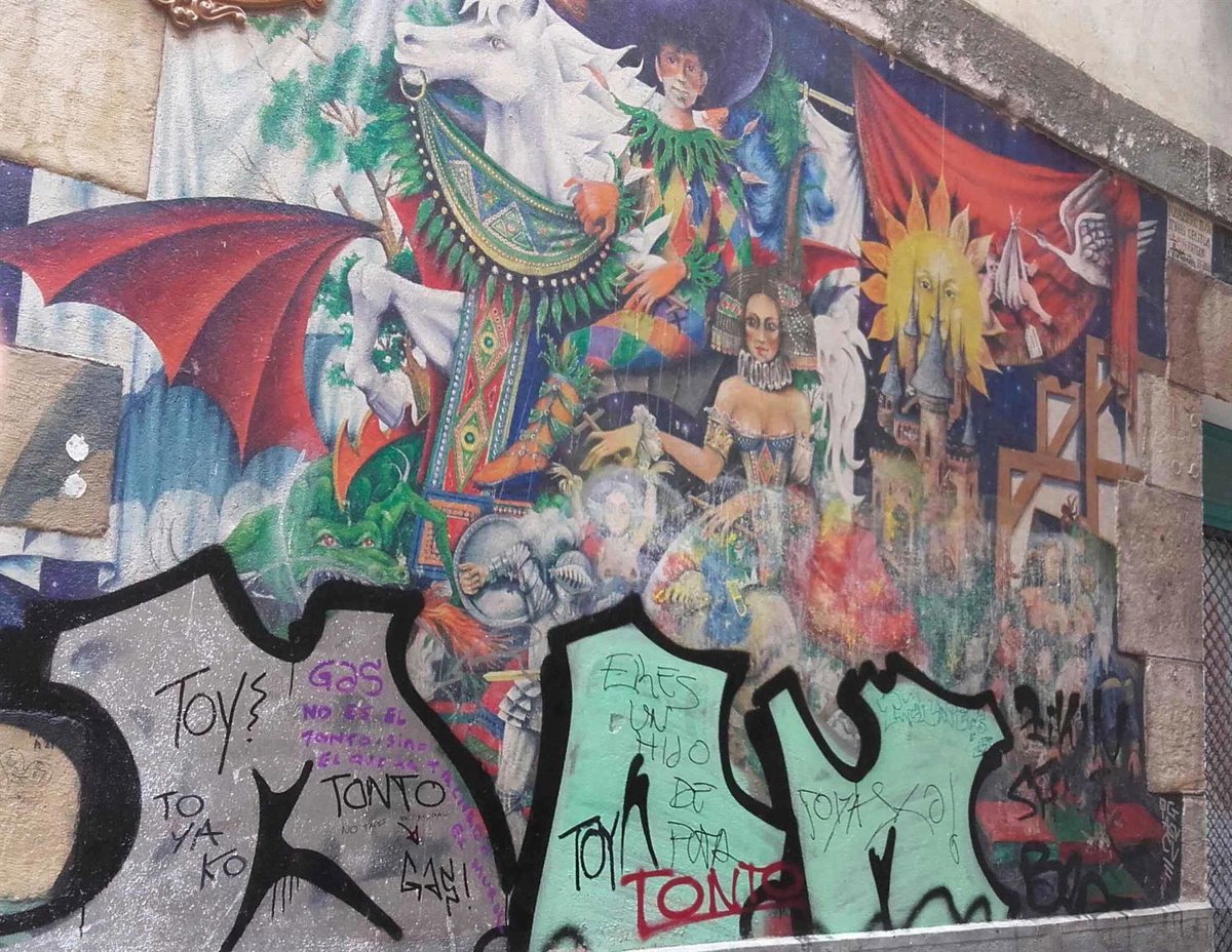 El Ayuntamiento de Bilbao recupera el mural vandalizado en el cantón Julián Echevarría 'Camarón'