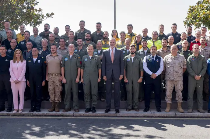 Los bomberos de Aragón son recibidos por el Rey tras su labor en la extinción de incendios en