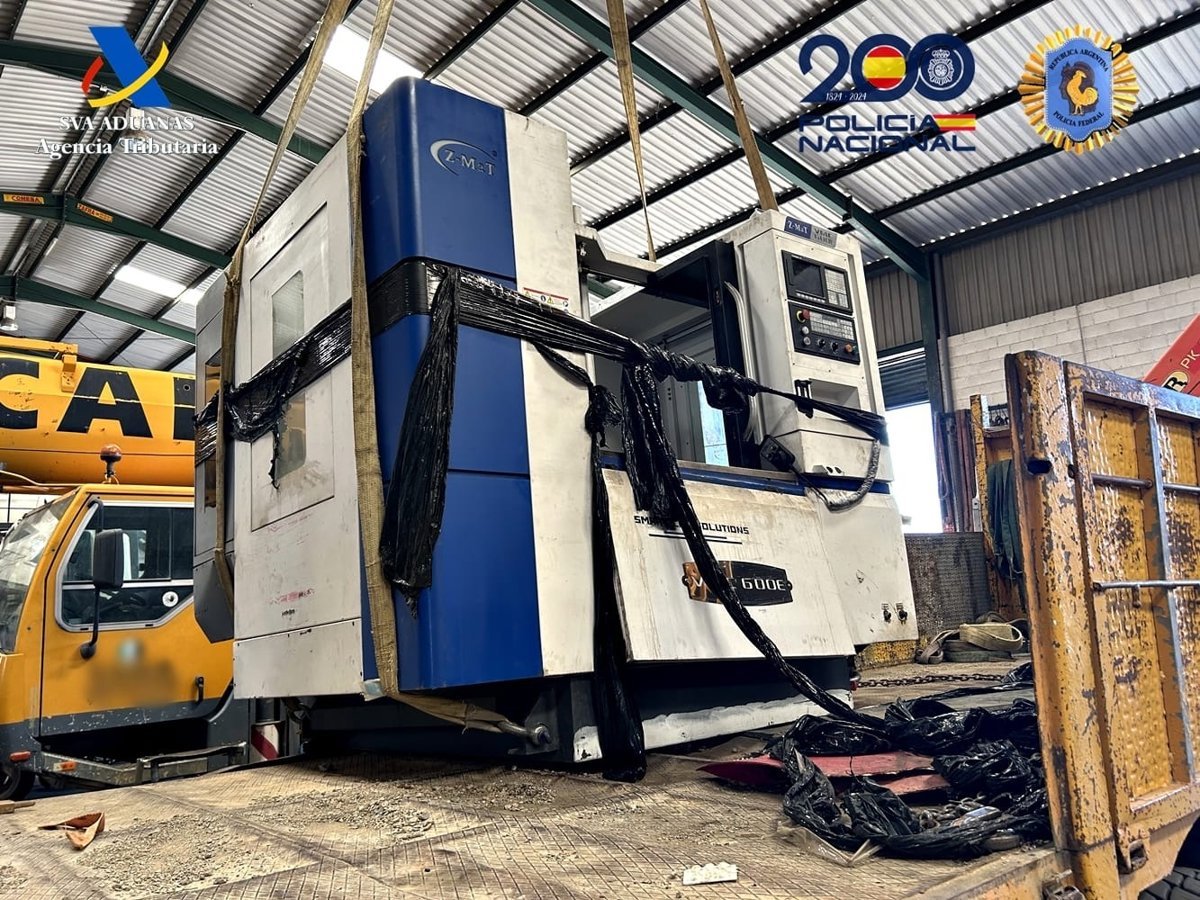 Desmantelados 513 kilos de cocaína de Argentina escondidos en maquinaria industrial en Mérida