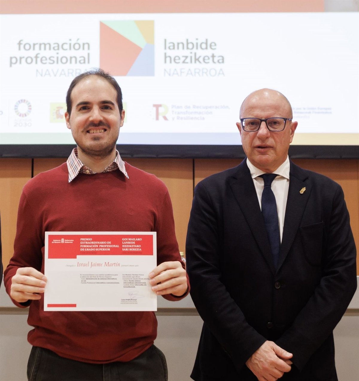 Alumno del CI María Ana Sanz de Pamplona gana el Premio Nacional de Formación Profesional de