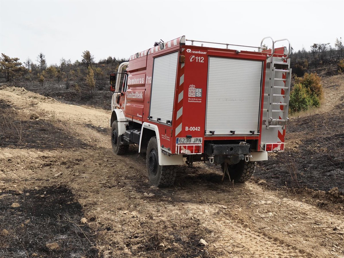 Apagado el fuego forestal que se había producido en Armañanzas