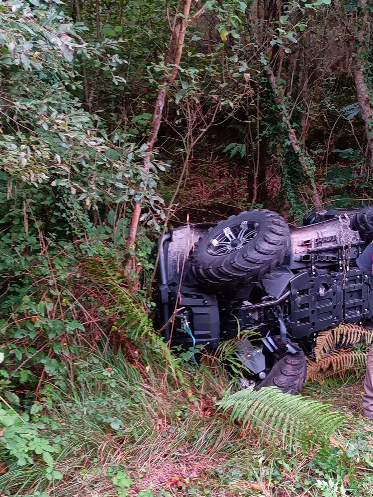 Dos personas resultan heridas al volcar un quad tras salirse de la vía en Rionansa