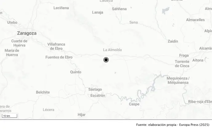 Encuentran el cuerpo de un hombre en una caravana en una antigua área de servicio de Pina de Ebro