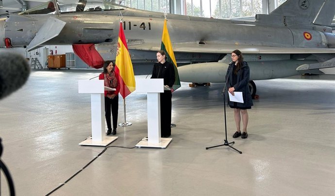 Lituania solicita a España la intervención de sus cazas contra Rusia, mientras la ministra