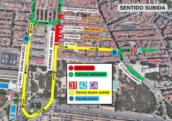 La mejora de un tramo del colector en la Avenida América afecta el tráfico desde el 6 en Torrero