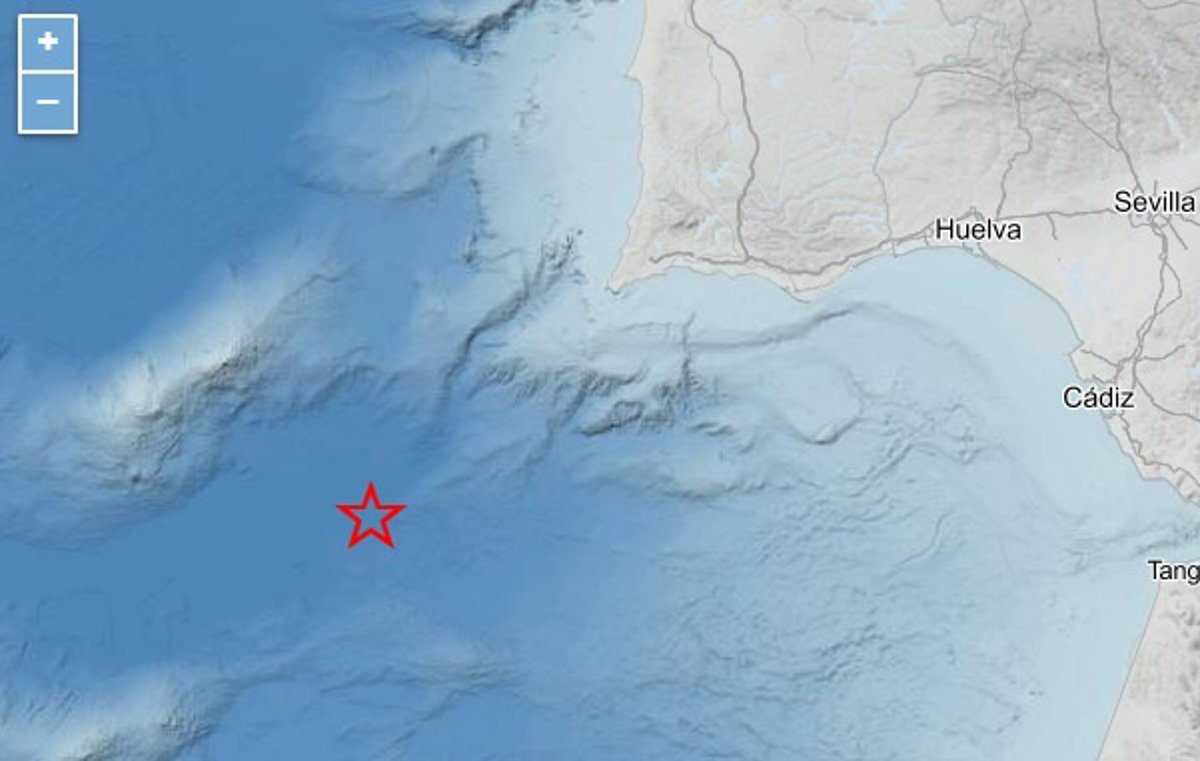 Un terremoto de magnitud 4.3 se ha registrado cerca de la costa de Huelva