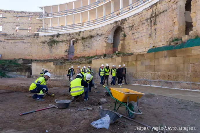 El anfiteatro romano de Cartagena abrirá los fines de semana de marzo para ver una fossa bestiaria