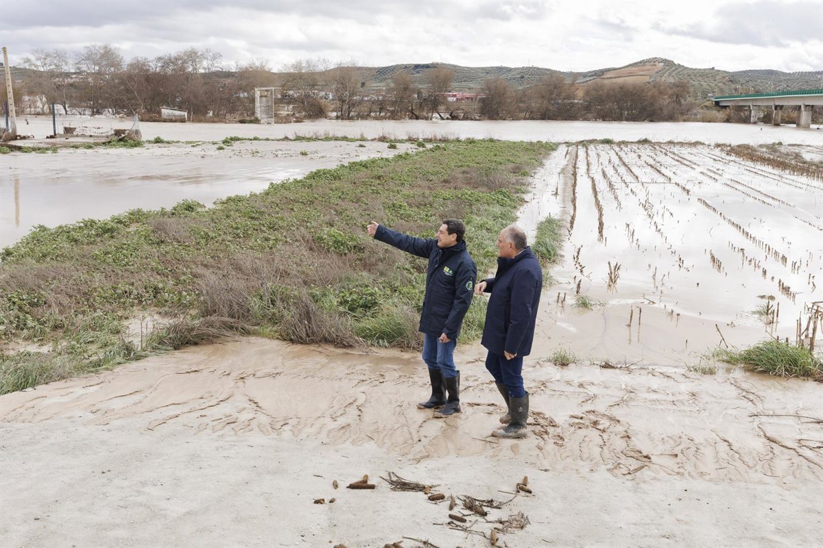 Moreno estima en más de 500 millones las pérdidas por el temporal en carreteras y solicita ayuda