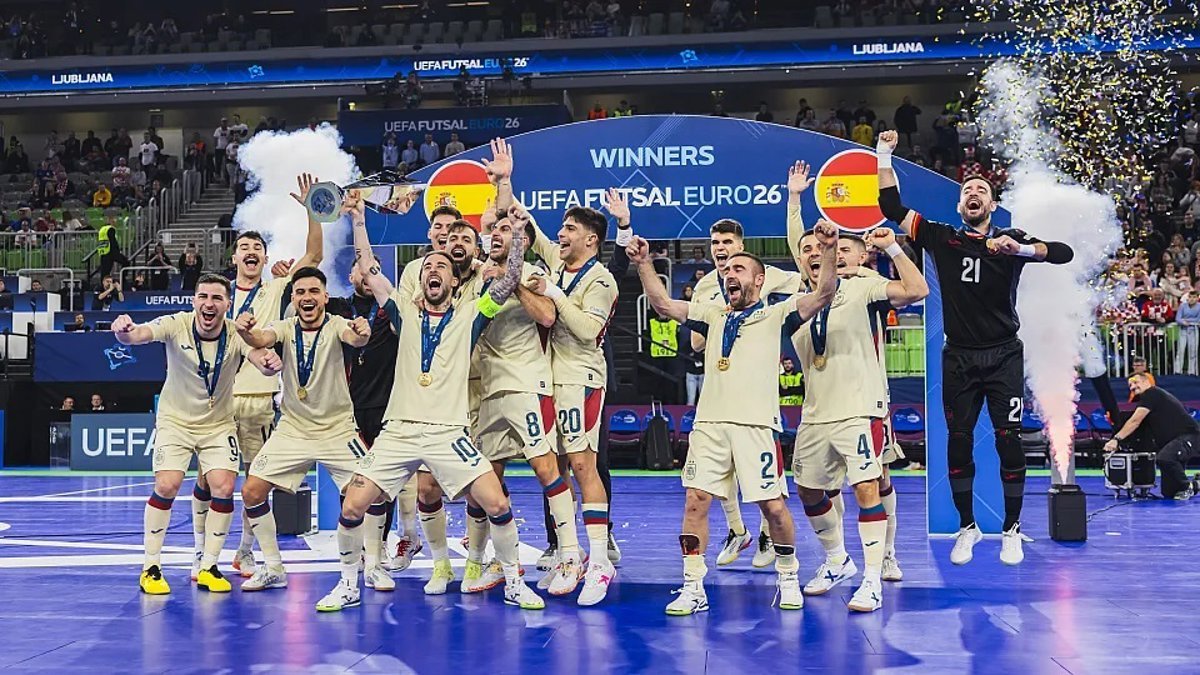 España se corona campeona de la Eurocopa de fútbol sala por octava vez en su historia