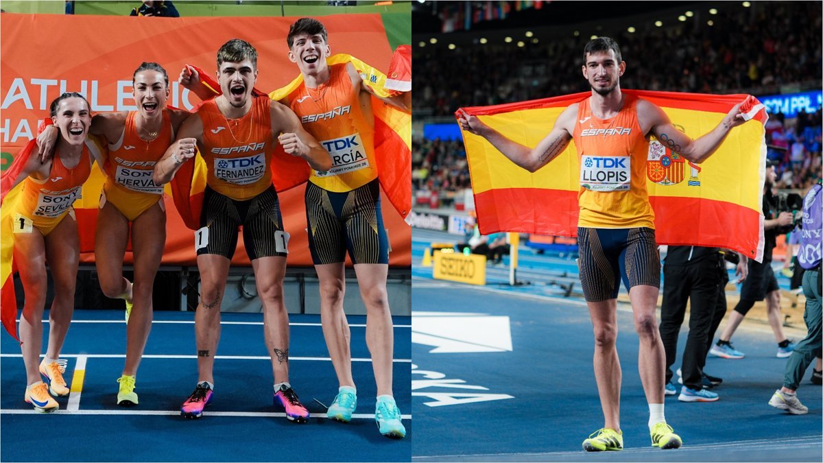 Llopis y el relevo mixto 4x400 se coronan subcampeones del mundo en pista cubierta