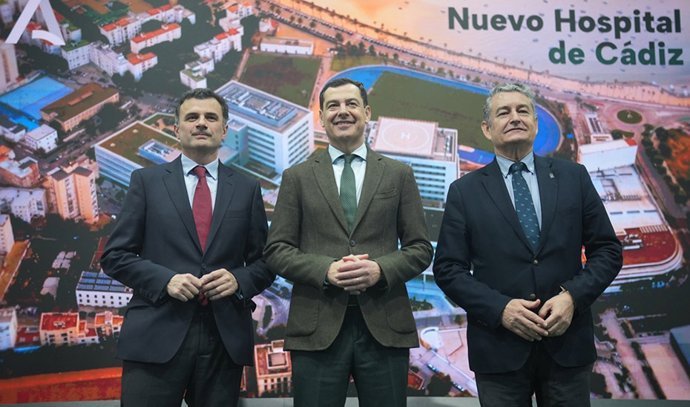 Moreno anuncia el nuevo hospital de Cádiz, que dispondrá de 782 habitaciones individuales y 330