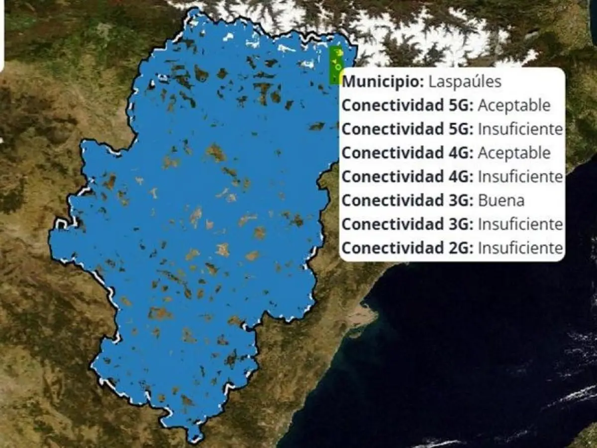 Aragón presenta un mapa que refleja la cobertura móvil real en cada municipio Aragón presenta un mapa que refleja la cobertura móvil real en cada municipio