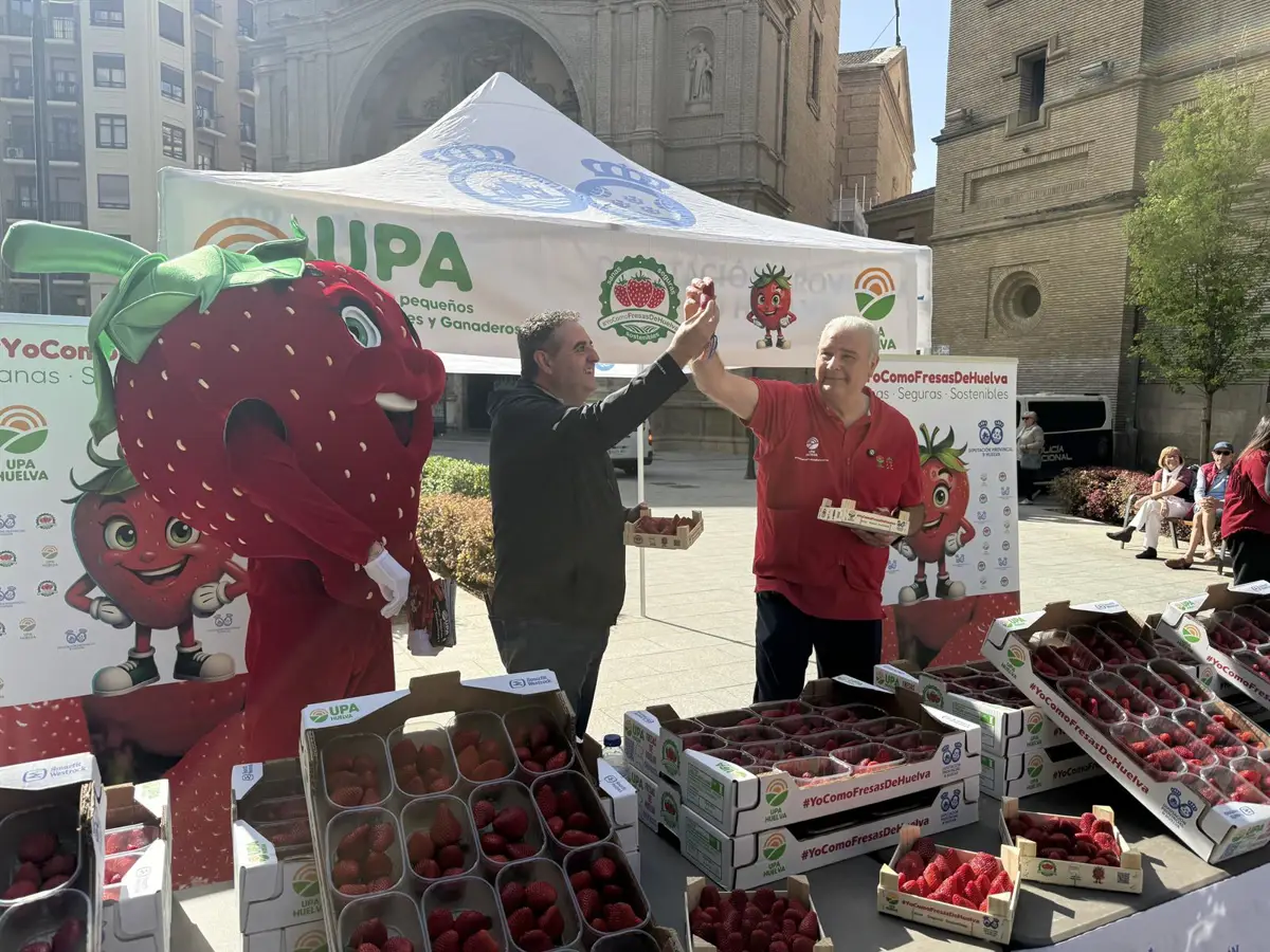 La campaña #YoComoFresasdeHuelva promueve el consumo de fresas locales en Zaragoza