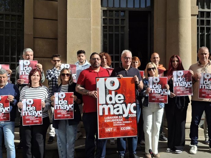 UGT y CCOO presentan su movilizaci&oacute;n conjunta por el 1&ordm; de Mayo de 2026.