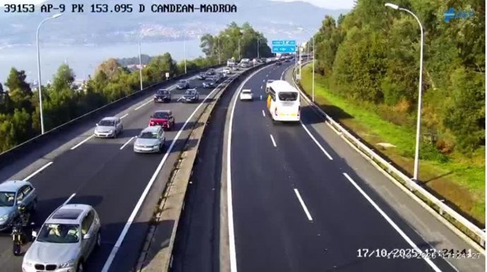 Archivo - Imagen de tr&aacute;fico de la AP-9.